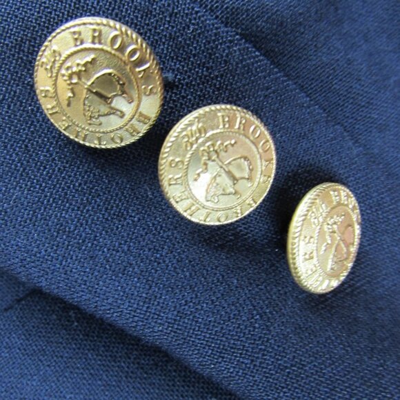 Brooks Brothers 346 Navy Blue Blazer Sports coat  Men’s Worsted Wool 44R - Picture 4 of 6